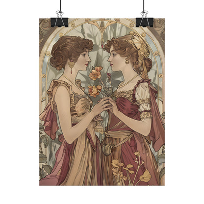 Middle Eastern Floral Beauty: Traditional Attire Digital Art - Poster
