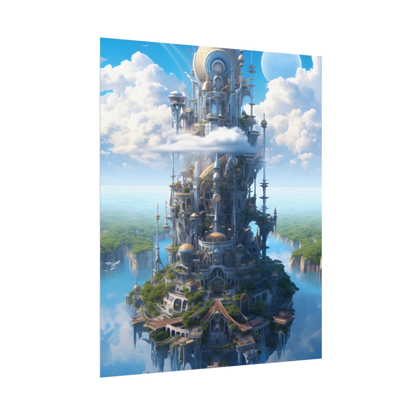 Floating City of Columbia: Breathtaking Aerial View - Poster