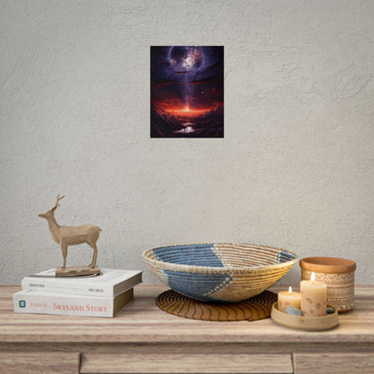 Vivid Black Hole Planet: A Detailed Cosmic Artwork - Poster