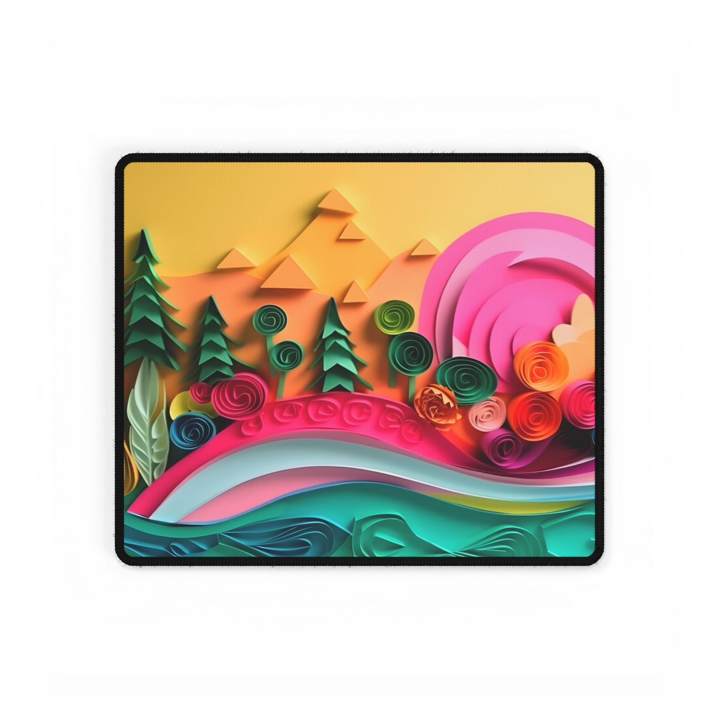 Magical Beach Sunset: Peaceful Landscape Art - Desk Mat