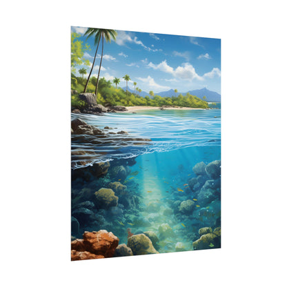 Tranquil Tropical Paradise: Relaxed Island Getaway Art - Poster