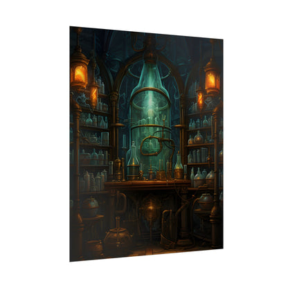 Mysterious Lab Test: Scientific Experiment in Progress - Poster