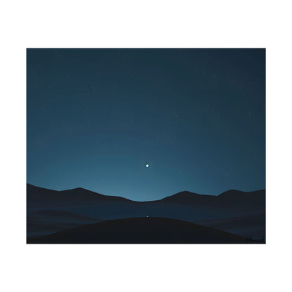 Minimalist Night Sky: Abstract Starry Art - Poster