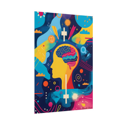 Vibrant Growth Mindset: Inspirational Quote on a Colorful Background - Poster