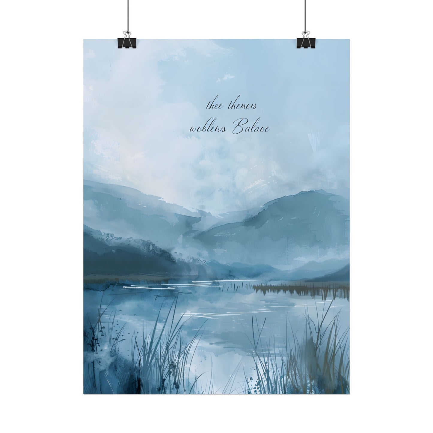 Peaceful Serenade: A Calming Landscape with Inspirational Quote - Poster
