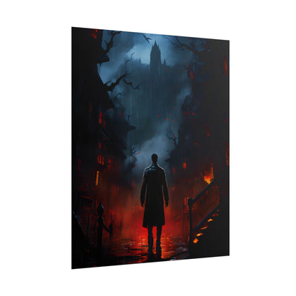 Urban Fantasy Noir: Nighttime Detective Artwork - Poster