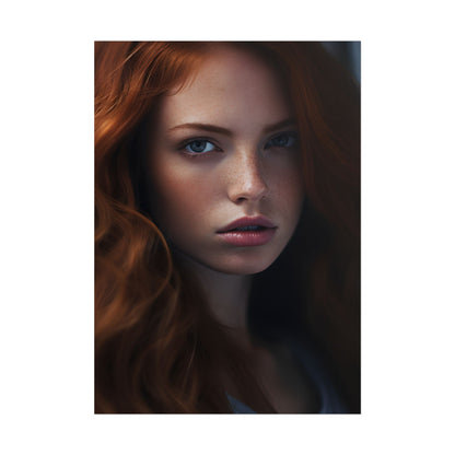 Redhead Model: Sophisticated Portrait Art - Poster