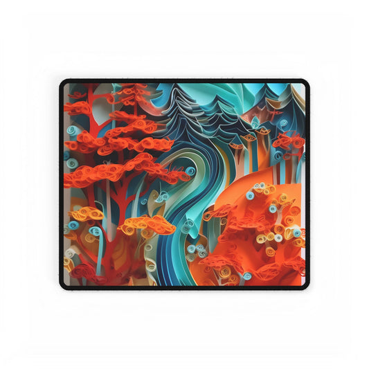 Paper Quilling Island Oasis: Realistic Art Piece - Desk Mat