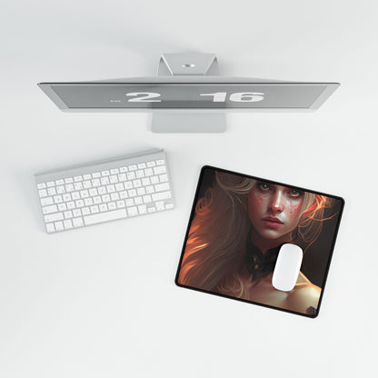 Blonde Beauty: Artistic Portrait of a Woman - Desk Mat