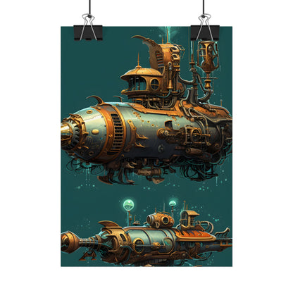 Steampunk Undersea Adventure: Captain Nemos' Submarine Odyssey - Poster