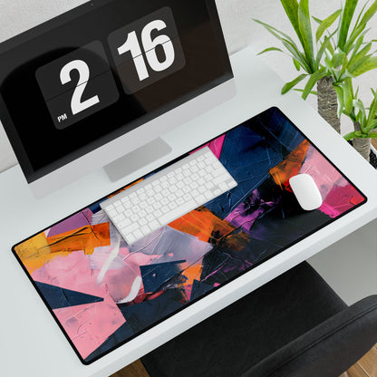 Vibrant Colors: Abstract Artistic Movement - Unique Perspective - Desk Mat