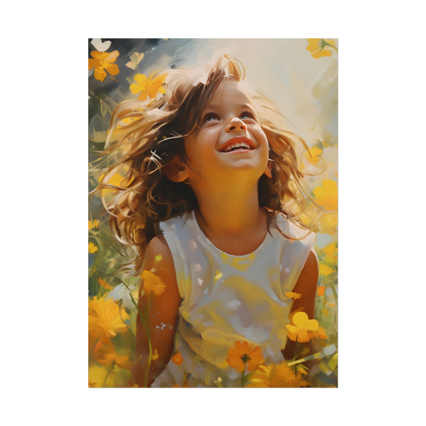 Childhood Innocence Portrait: A Candid Moment - Poster