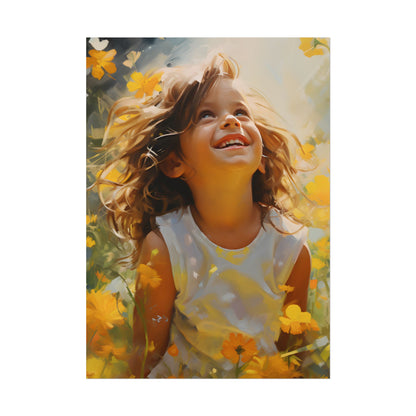 Childhood Innocence Portrait: A Candid Moment - Poster