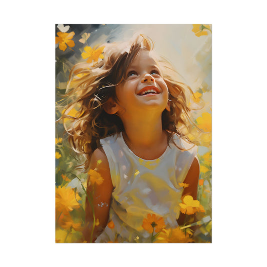 Childhood Innocence Portrait: A Candid Moment - Poster