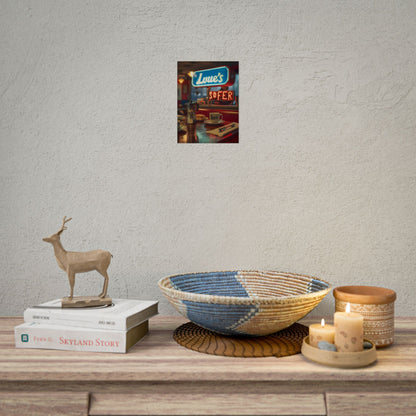Retro Kitchen Diner Scene: Cozy Coffee Moment - Poster
