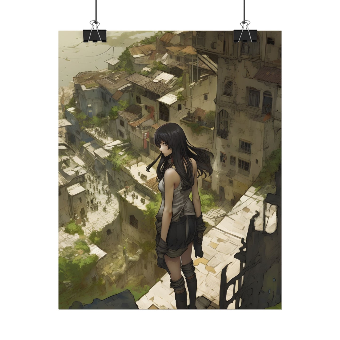 Dramatic Bird's Eye View: Mysterious Anime Encounter - Poster