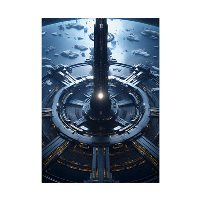 Cosmic Space Station: A Glimpse of Home in the Stars - Poster