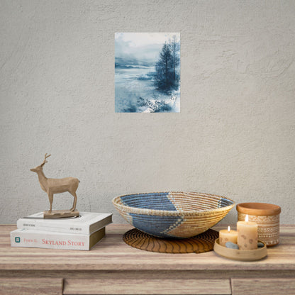 Peaceful Serenity: Winding River and Forest Reflections - Poster