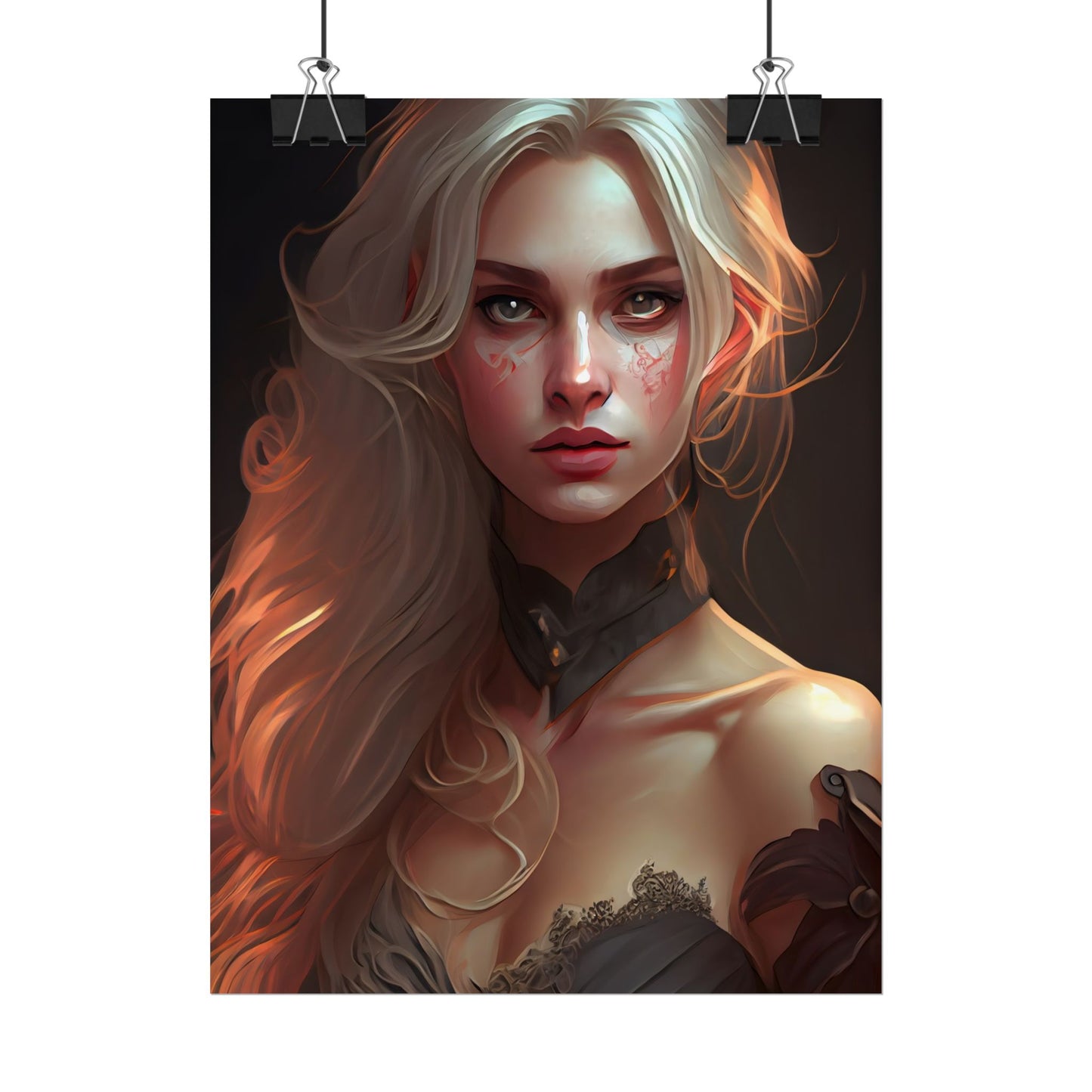 Blonde Beauty: Artistic Portrait of a Woman - Poster