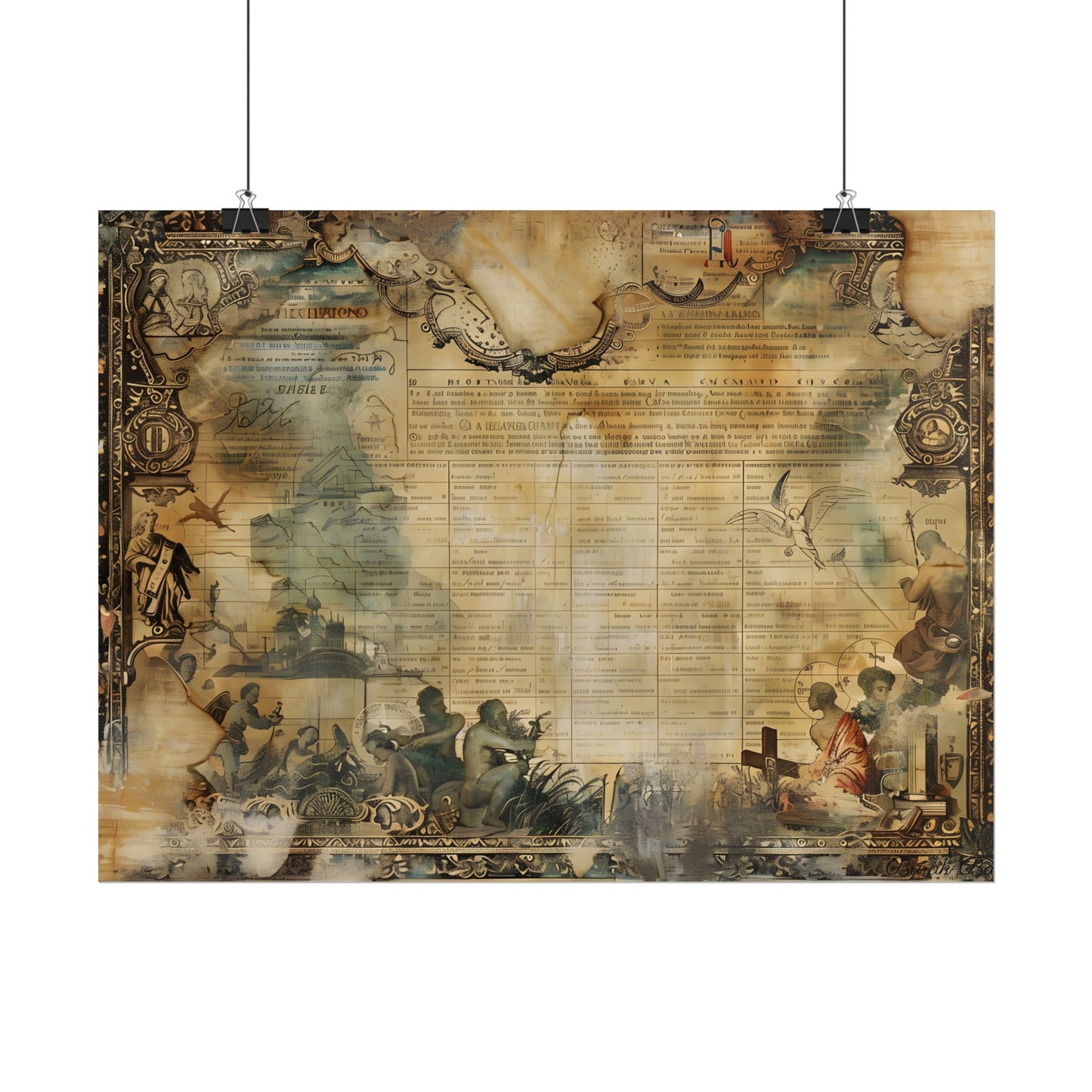 Vintage Biblical Scene: Medieval Art Poster - Poster