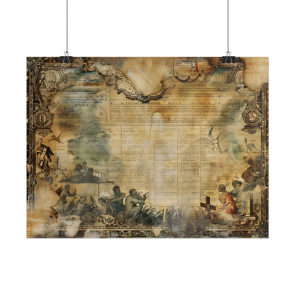 Vintage Biblical Scene: Medieval Art Poster - Poster