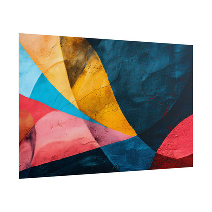 Vibrant Abstract Textured Design: Colorful Artwork - Poster