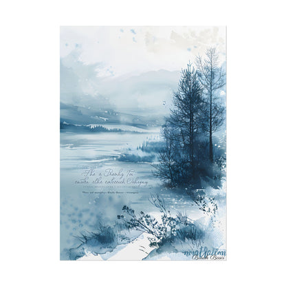 Peaceful Serenity: Winding River and Forest Reflections - Poster
