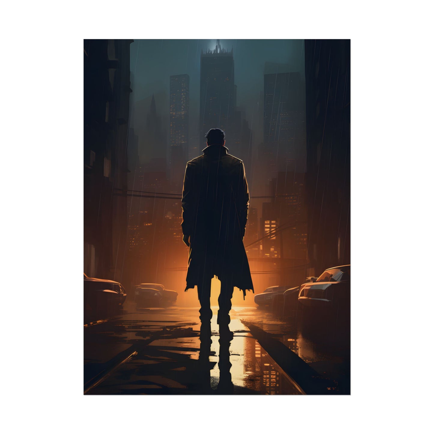 Urban Fantasy Detective: Serious Investigator Artwork - Poster