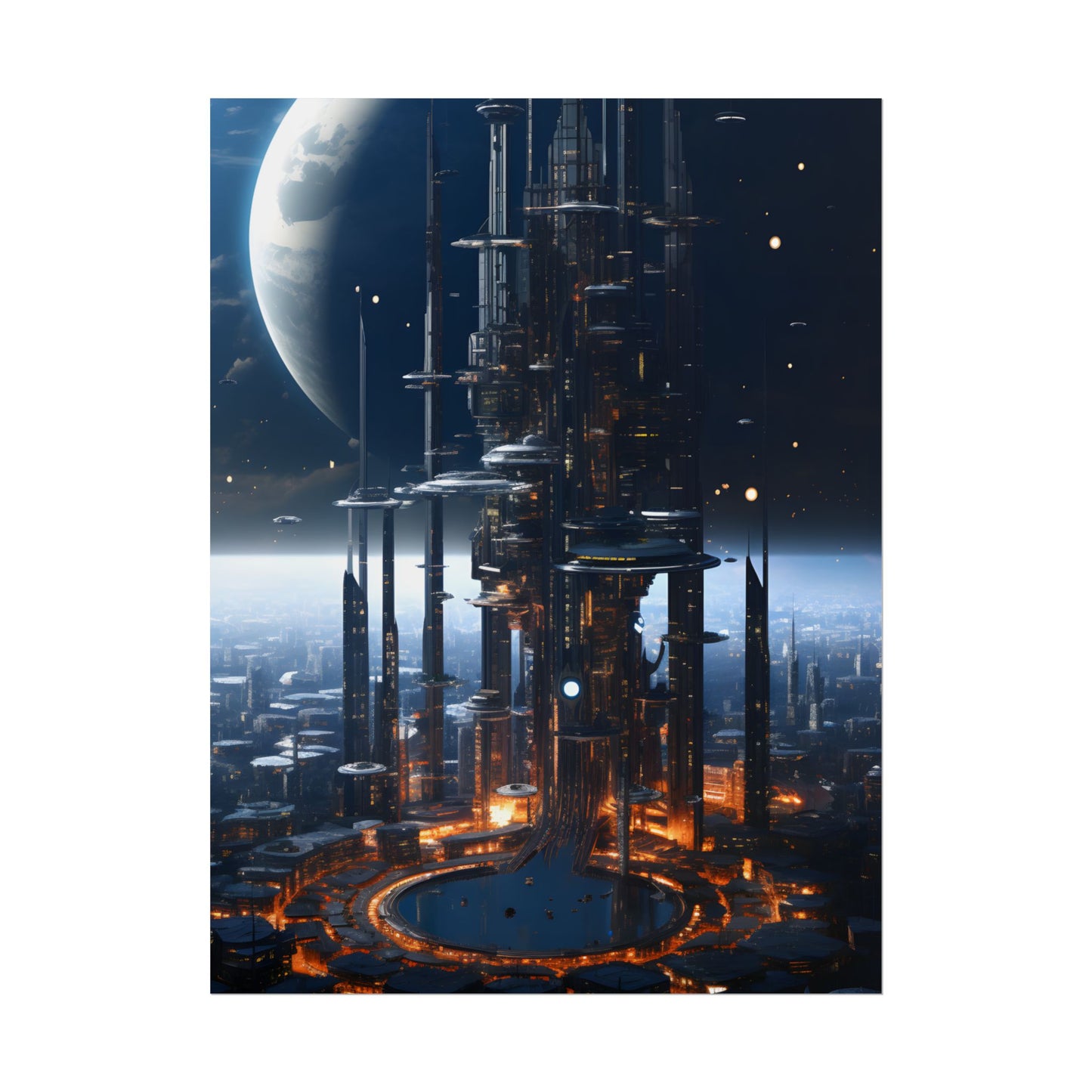Massive Space Station: Industrial Orbit Artwork - Poster