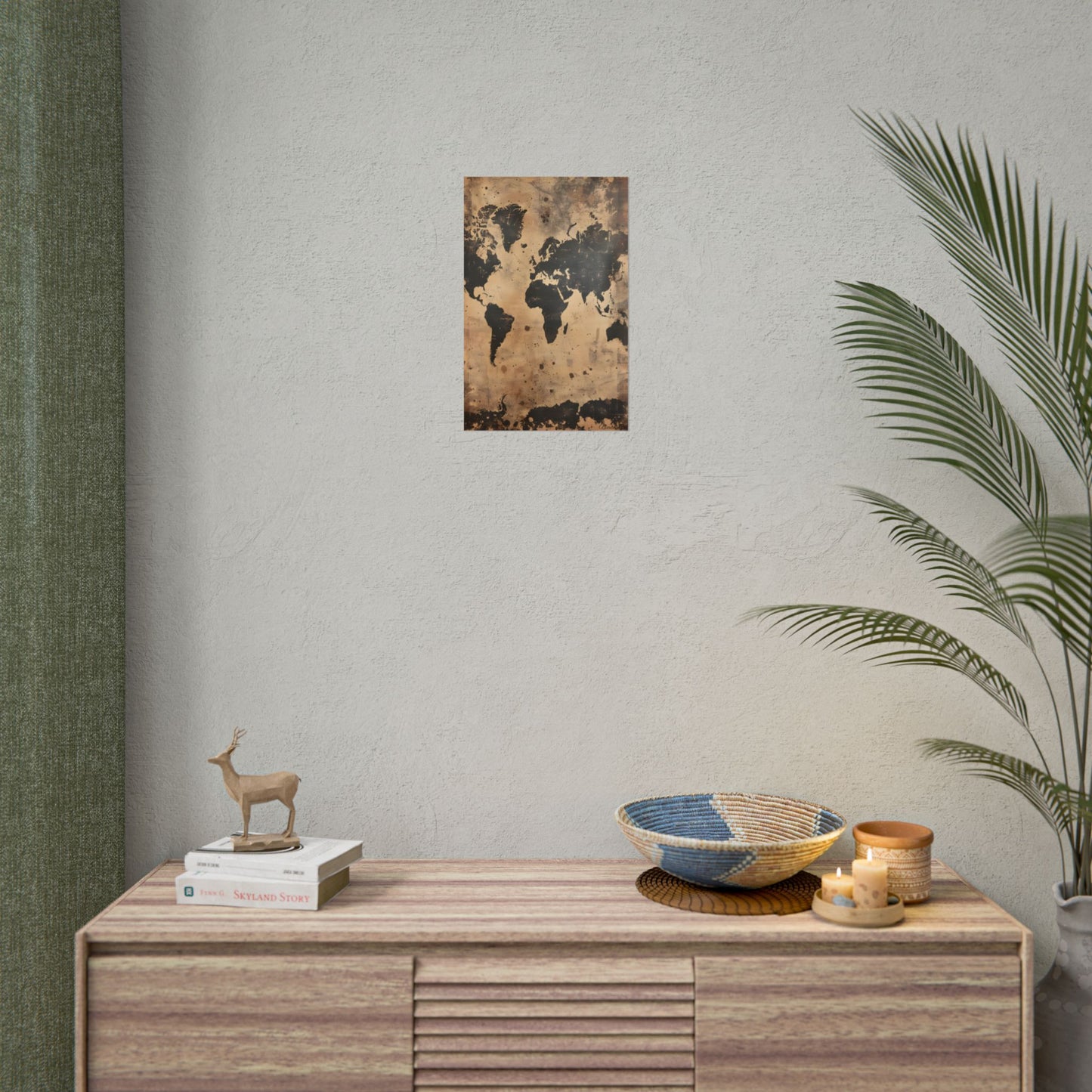 Timeless World Map: Elegant Artwork - Poster