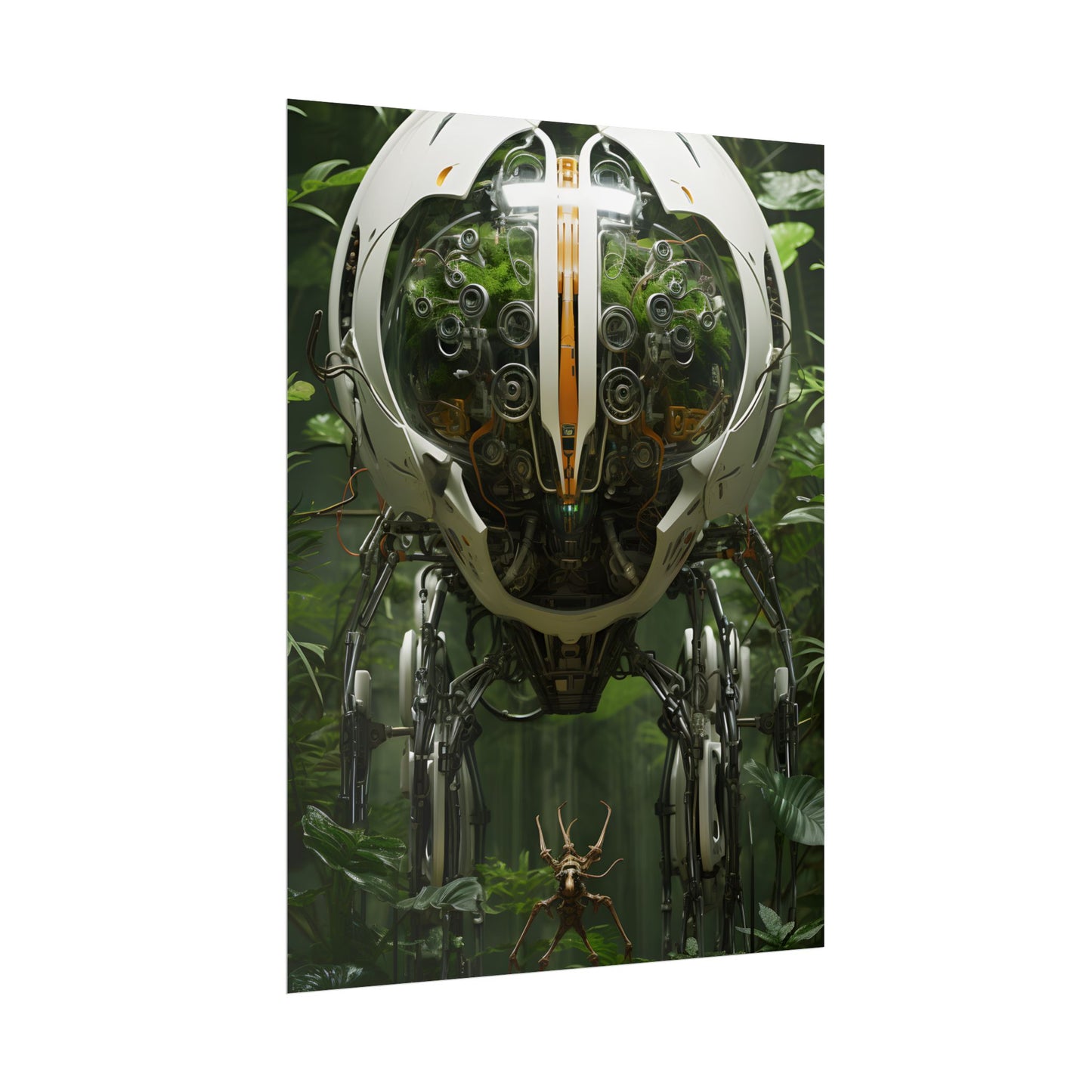 Robotic Wildlife Sanctuary: AI-Operated Nature Reserve Digital Art - Poster