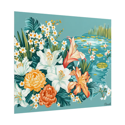 Vibrant Florida State Map: Colorful Artwork - Poster