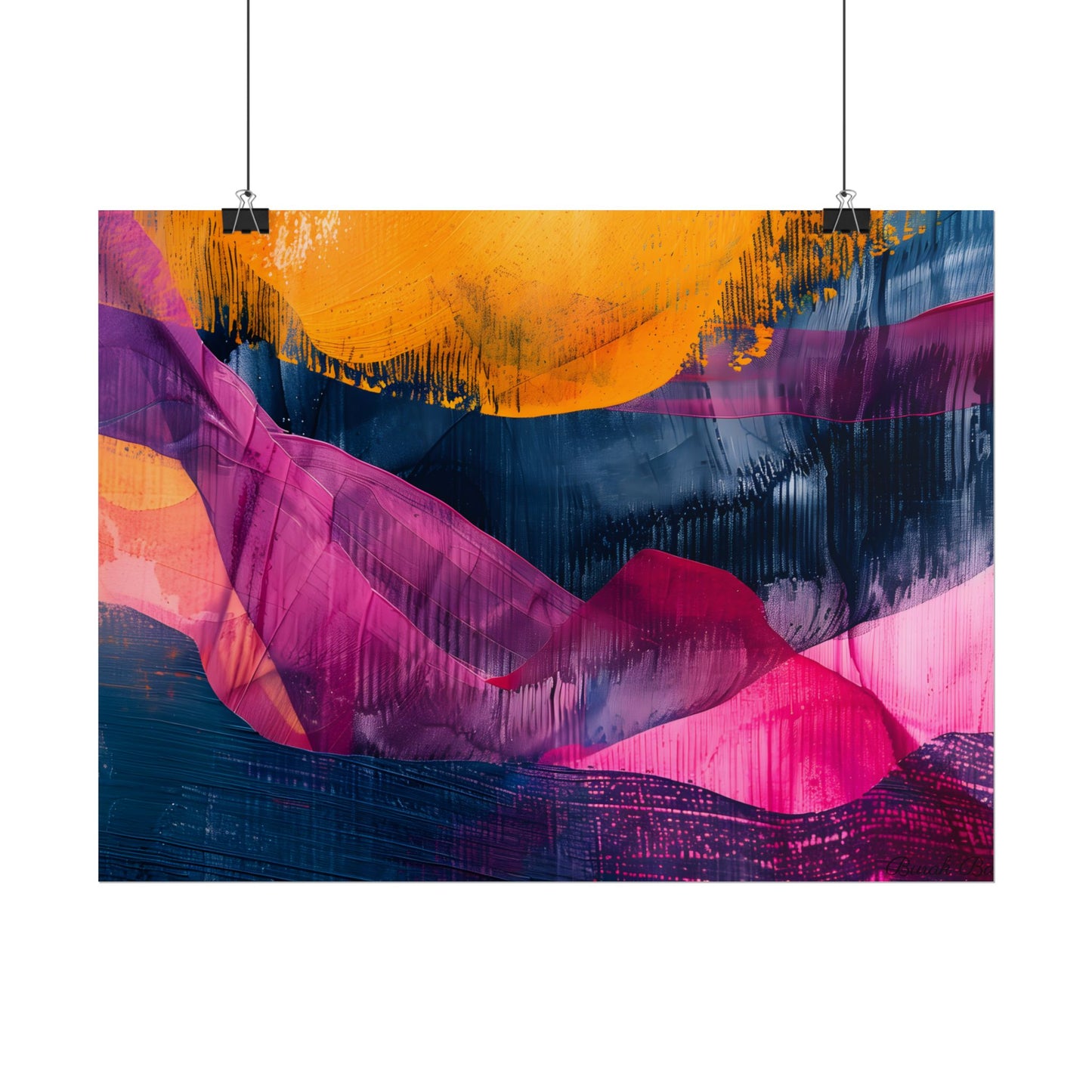 Vibrant Abstract Art: Organic Patterns in Modern Colors - Poster