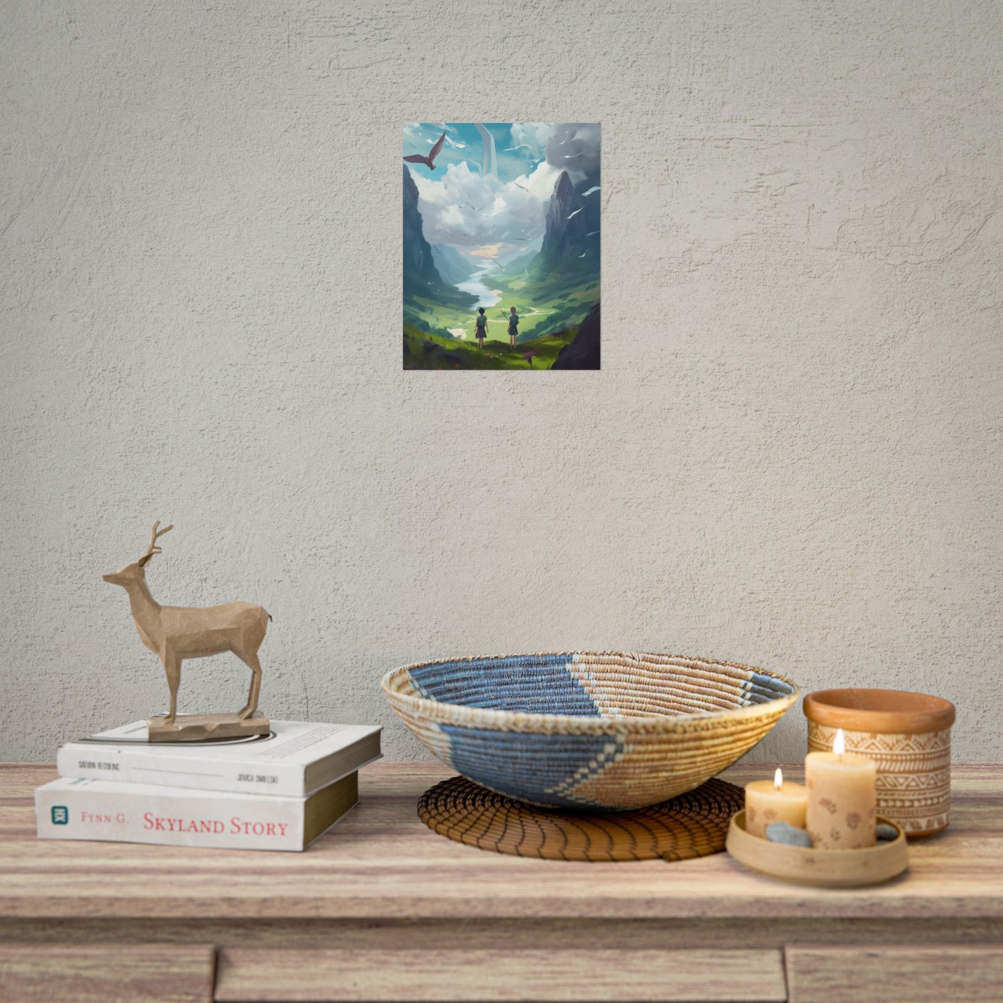 Tranquil Meadow Figures: Realistic Painting of People - Poster