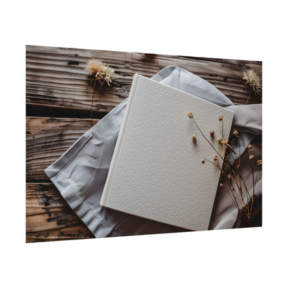 Minimalist Notebook with Embossed Dot Pattern - Poster