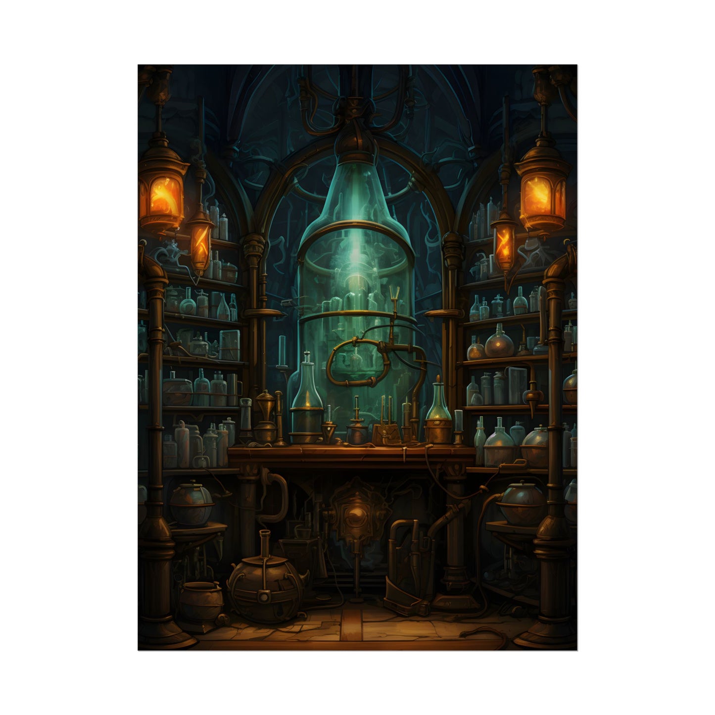 Mysterious Lab Test: Scientific Experiment in Progress - Poster