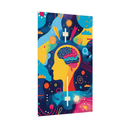 Vibrant Growth Mindset: Inspirational Quote on a Colorful Background - Poster
