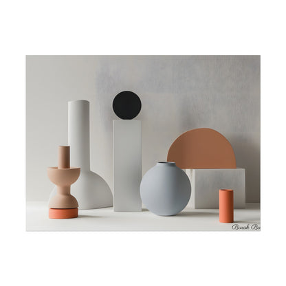 Minimalist Simple Geometric Jewelry: Close-Up View - Poster