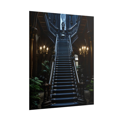 Haunted Victorian Mansion Mystery: Spooky Gothic Artwork - Poster