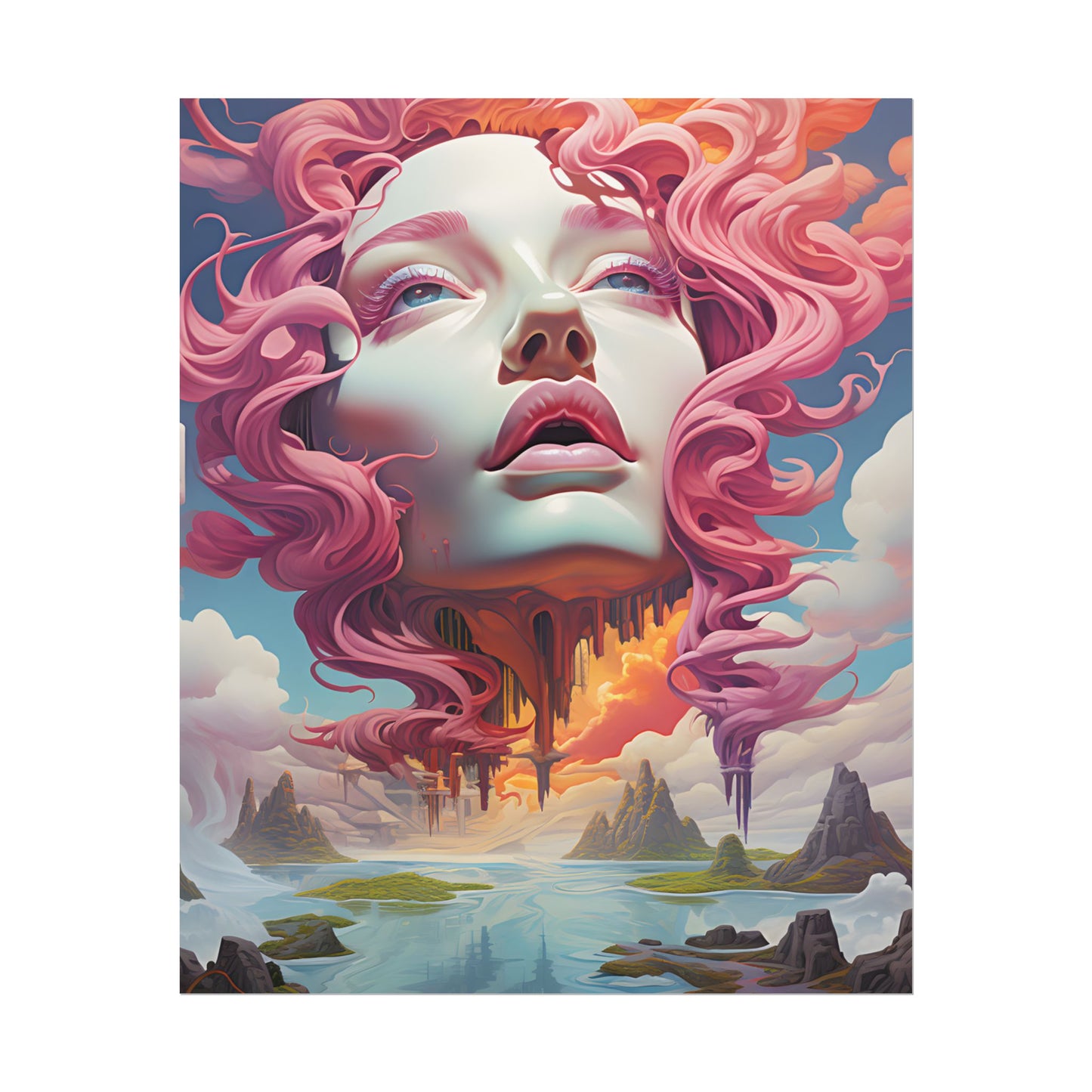 Dreamlike Vortex: Abstract Surreal Scene Art - Poster