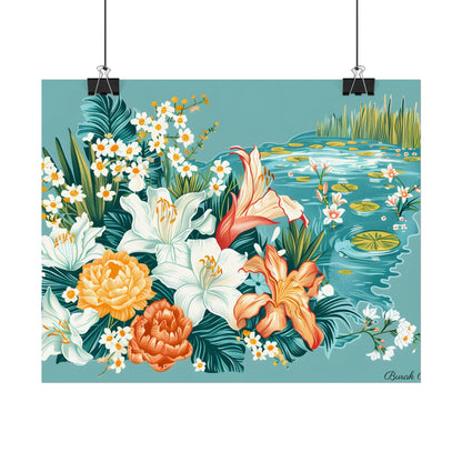 Vibrant Florida State Map: Colorful Artwork - Poster