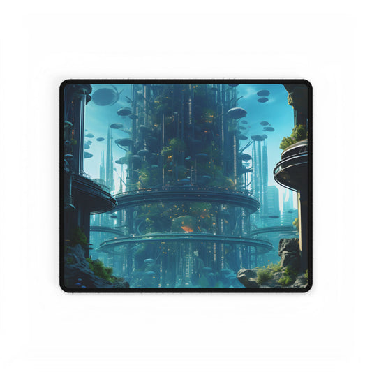 Underwater City: Futuristic Metropol in Calm Waters - Desk Mat