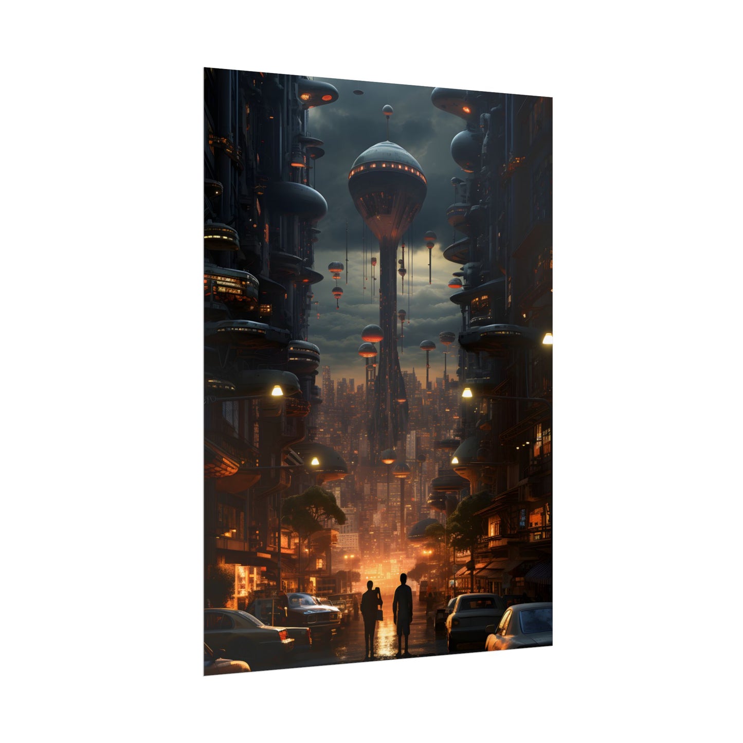 Dystopian Utopia: Perfect Urban Landscape Artwork - Poster