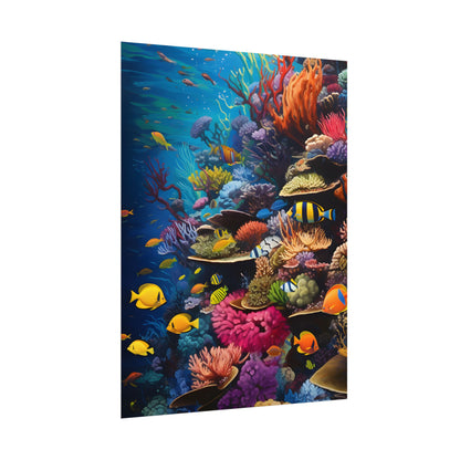 Underwater Paradise: A Sanctuary of Vibrant Marine Life - Artwork - Poster