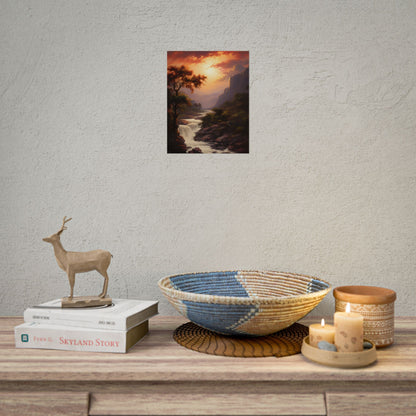 Breathtaking Waterfall Oil Painting: Meticulous Artwork - Poster