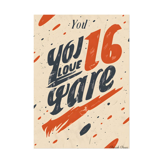 Vintage Distressed Poster Art: Red A - Poster