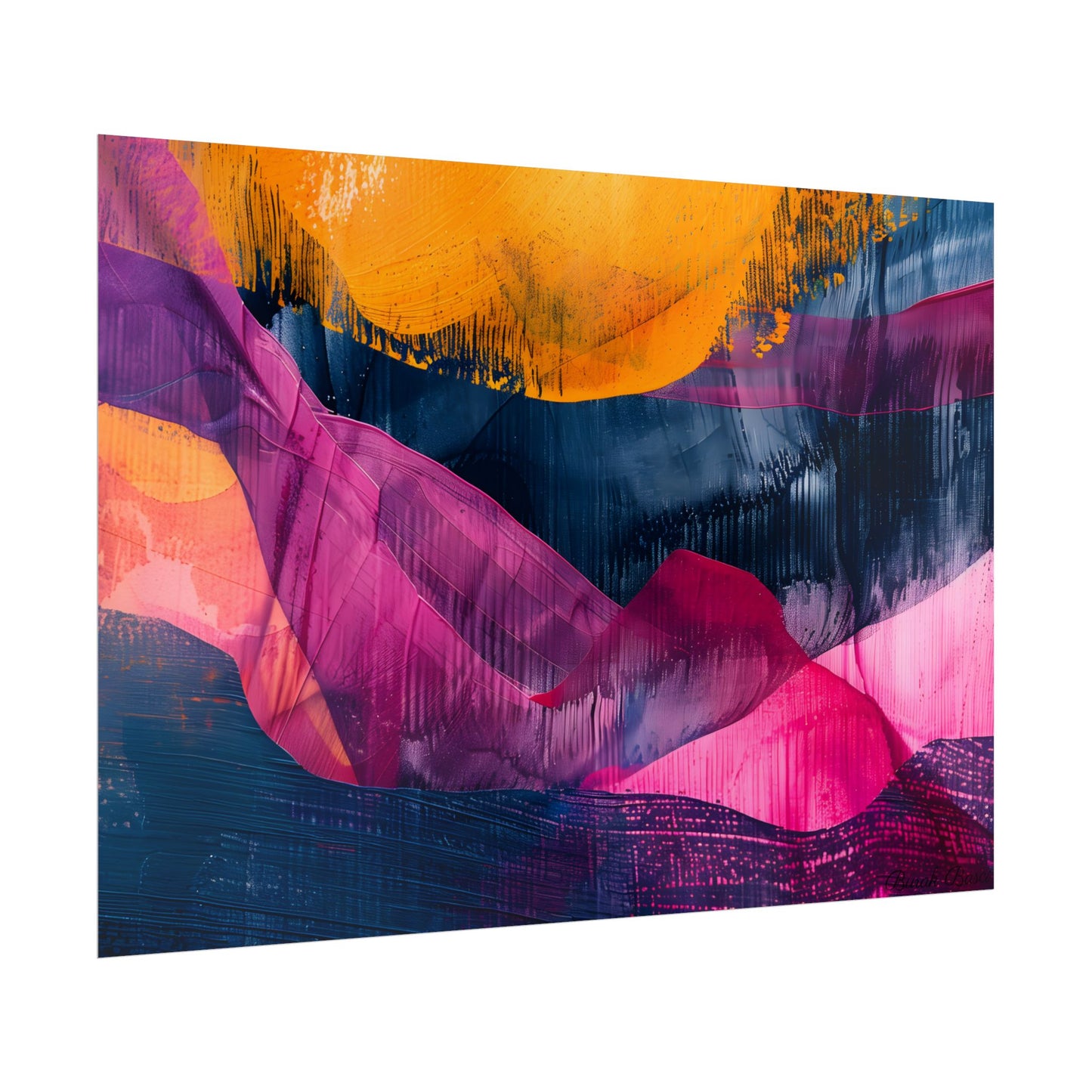 Vibrant Abstract Art: Organic Patterns in Modern Colors - Poster