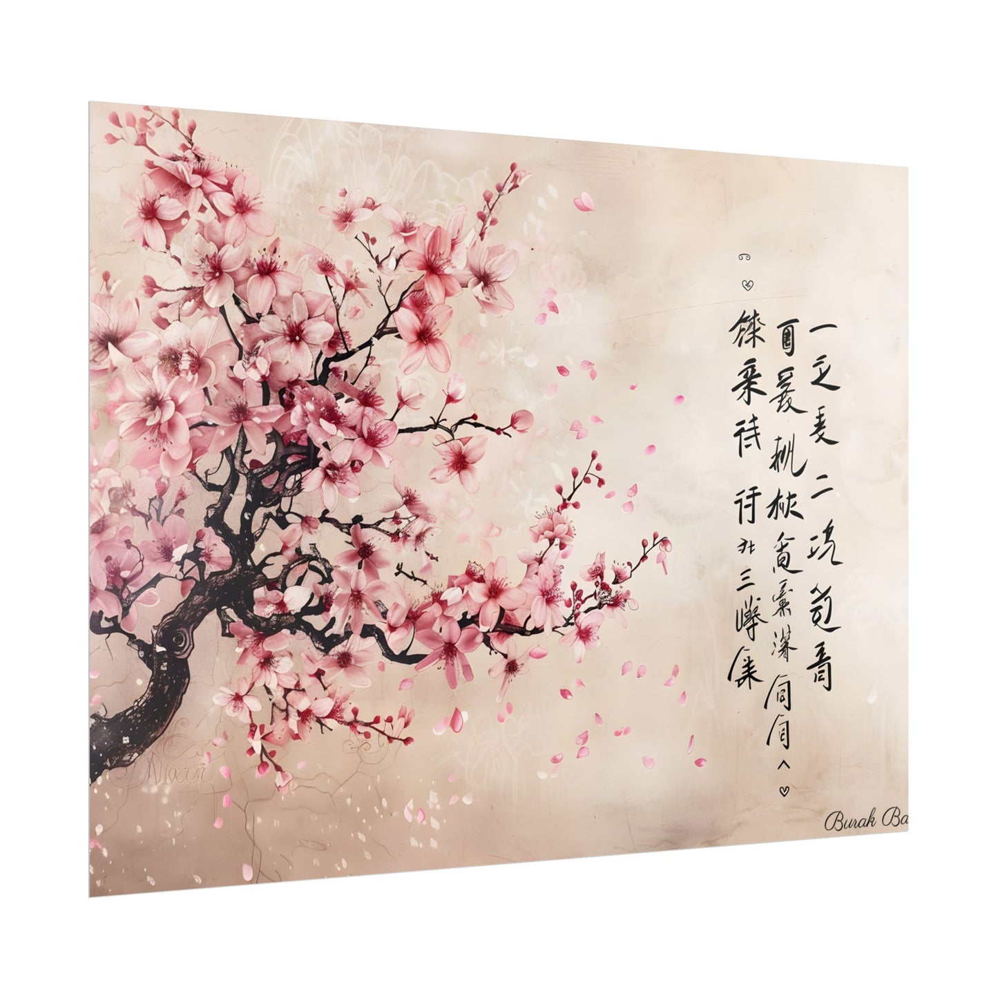 Elegant Cherry Blossom: Japanese Art Photography - Poster