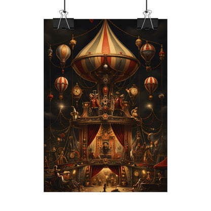 Whimsical Clockwork Circus: A Fantastical Artwork - Poster