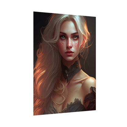Blonde Beauty: Artistic Portrait of a Woman - Poster